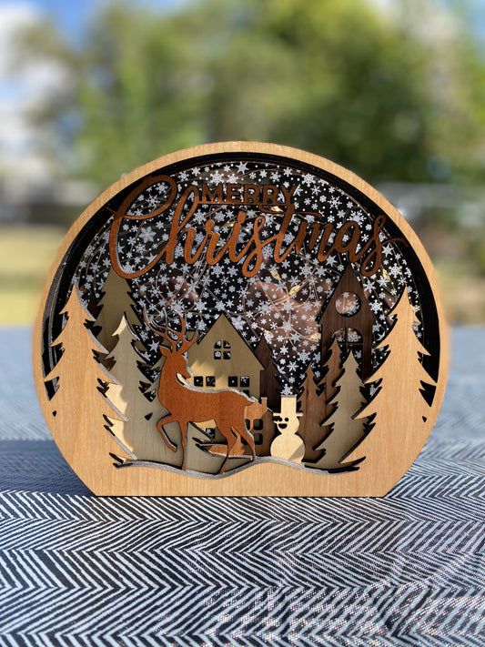 Christmas 9 Layer Light Up Snow Globe