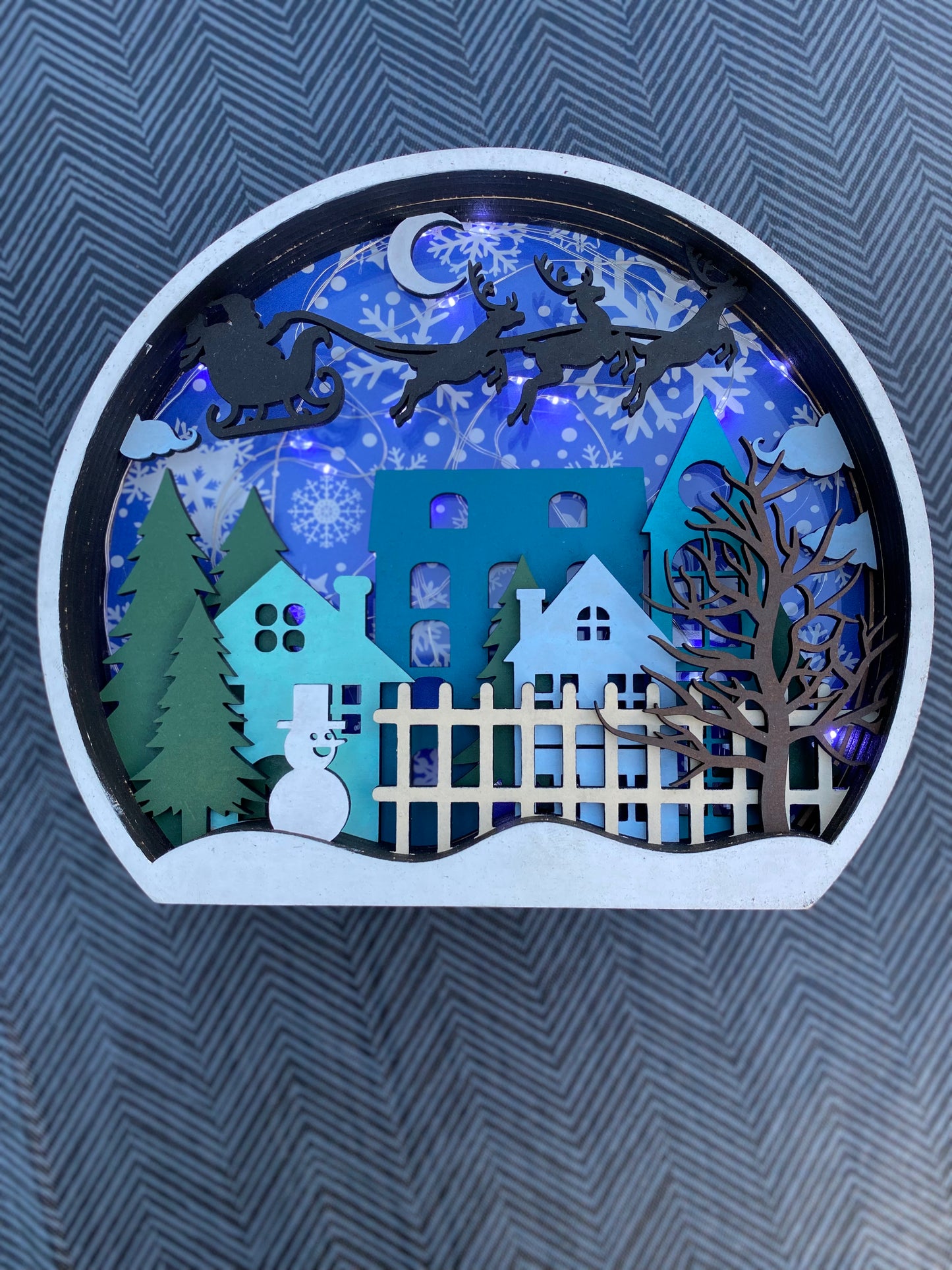 Christmas 8 Layer Light Up Snow Globe