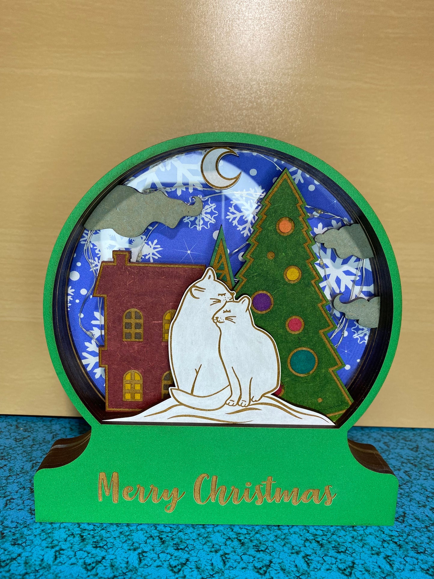 9 Layer Christmas Light Up Snow Globe