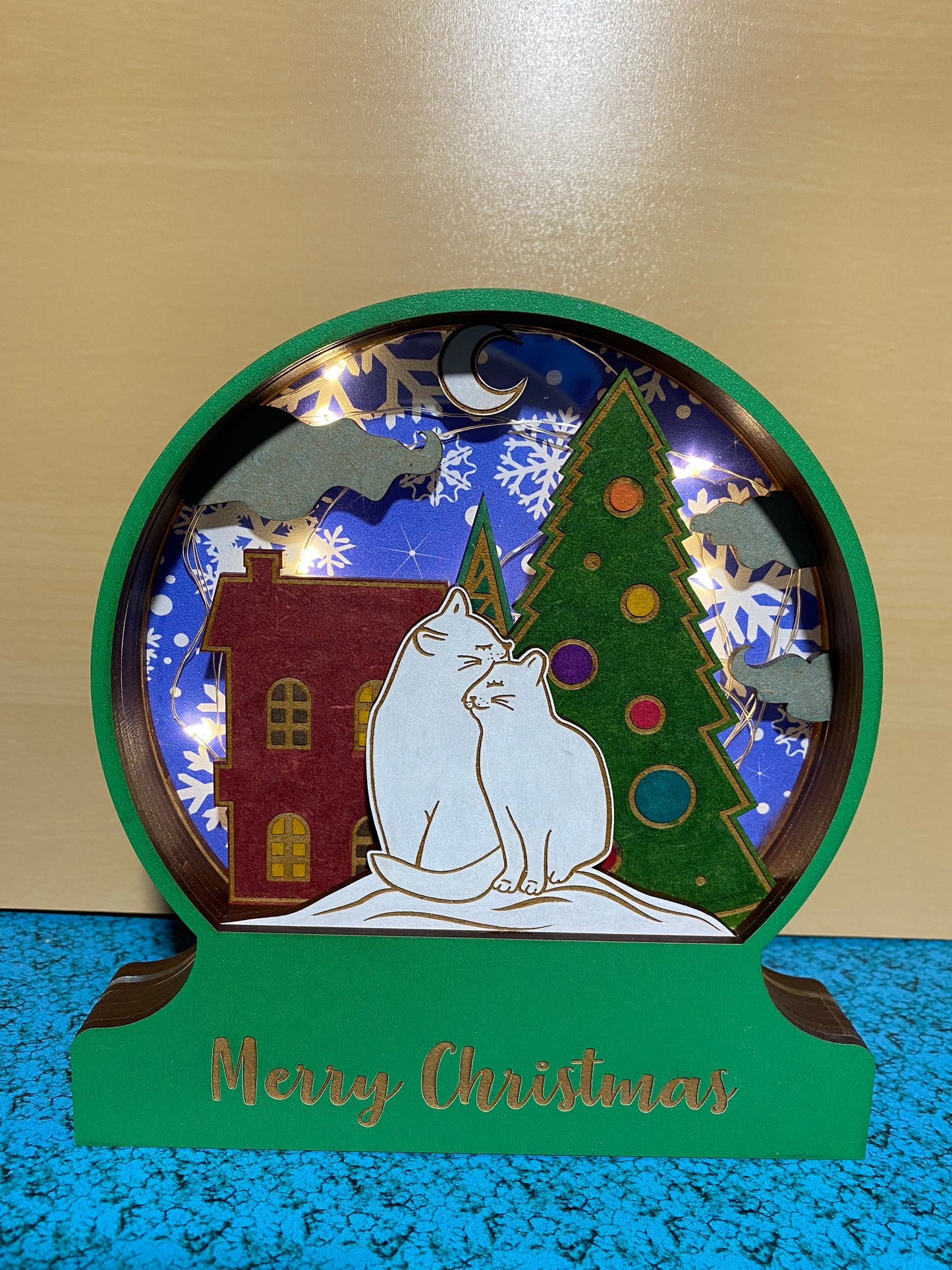 9 Layer Christmas Light Up Snow Globe
