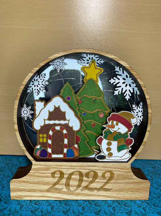 Christmas 9-Layer Light Up Snow Globe