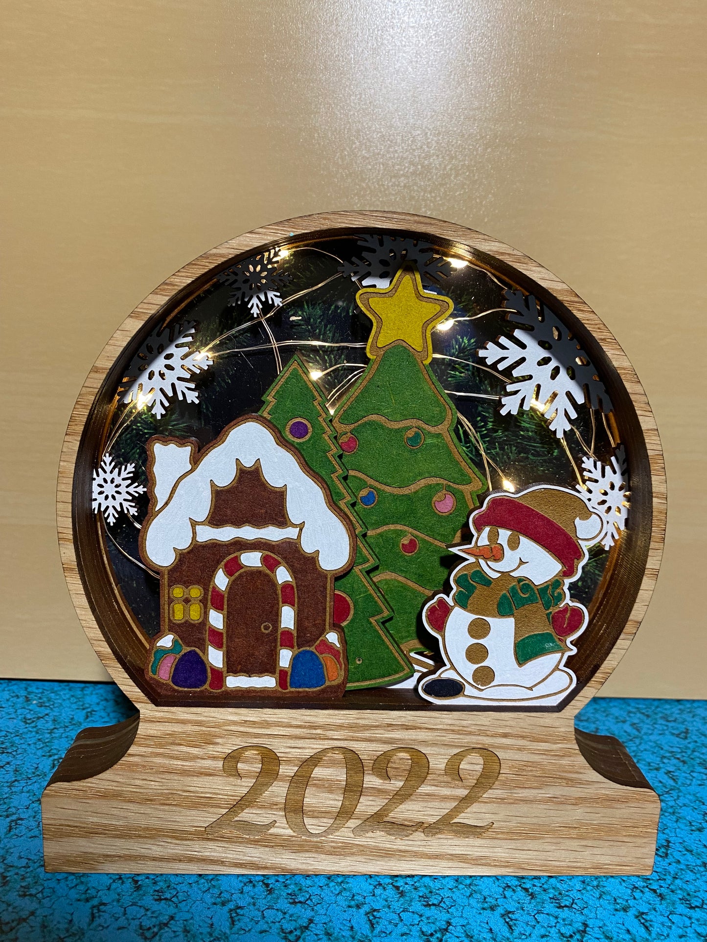 Christmas 9-Layer Light Up Snow Globe