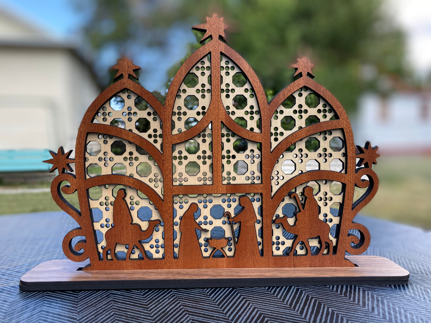 Rattan Christmas Nativity Scene