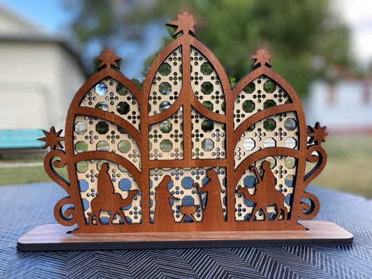 Rattan Christmas Nativity Scene