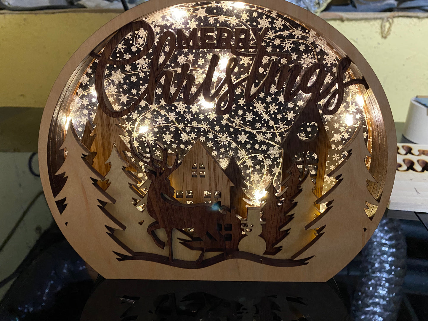 Christmas 9 Layer Light Up Snow Globe