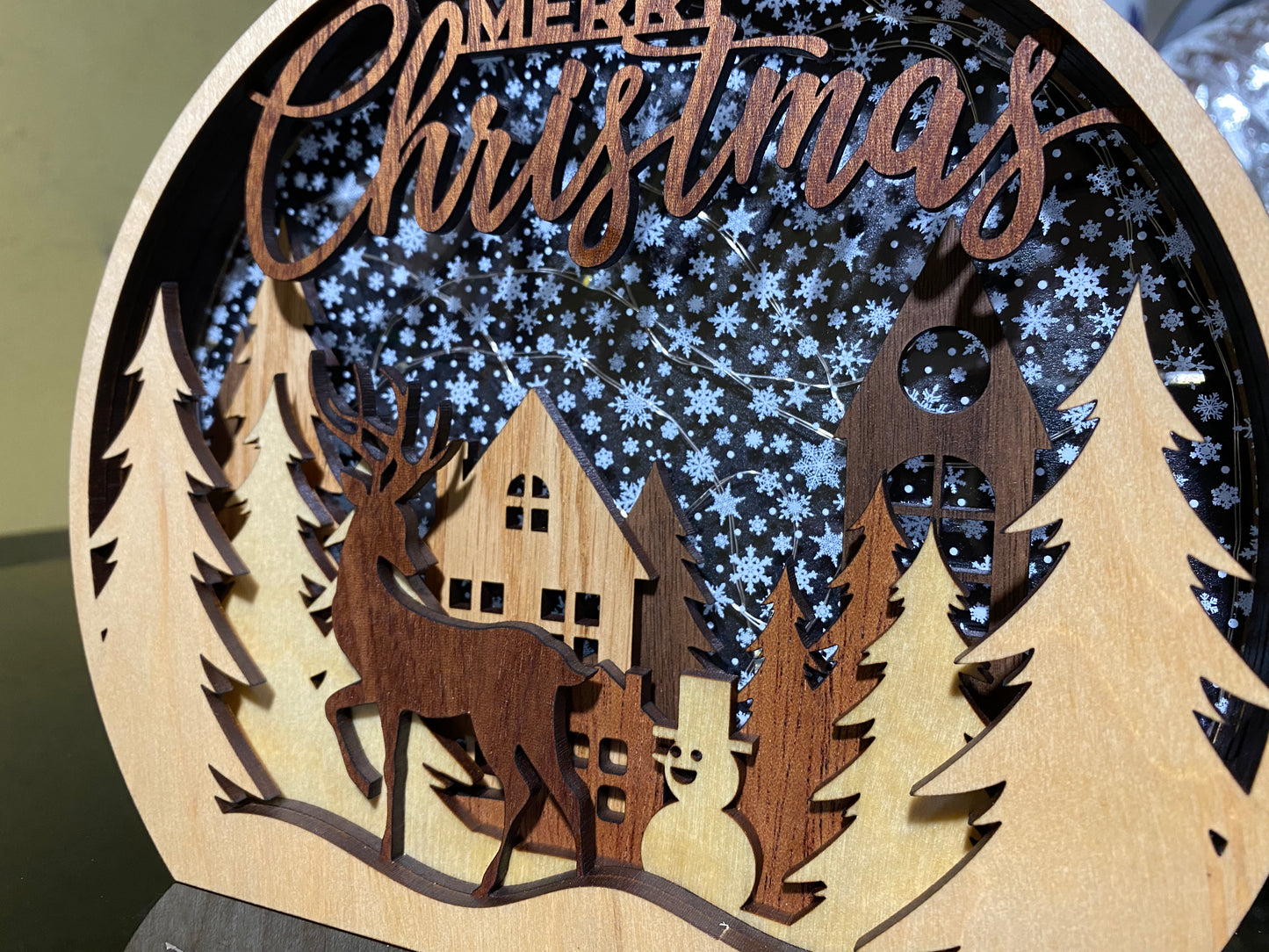 Christmas 9 Layer Light Up Snow Globe