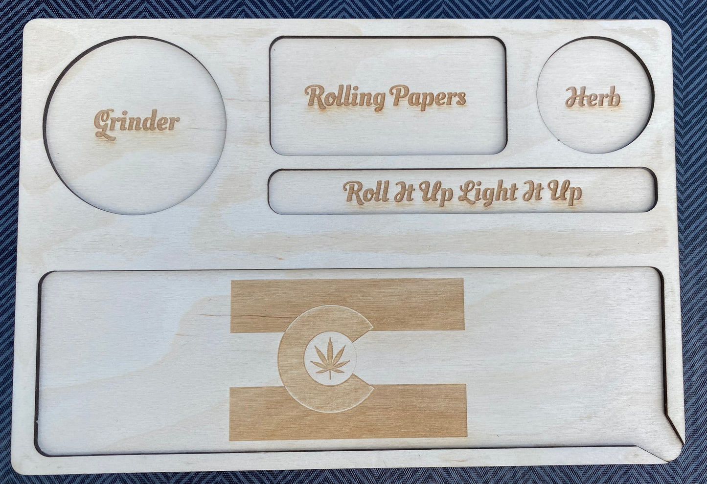 Wooden Colorado 420 Rolling Tray
