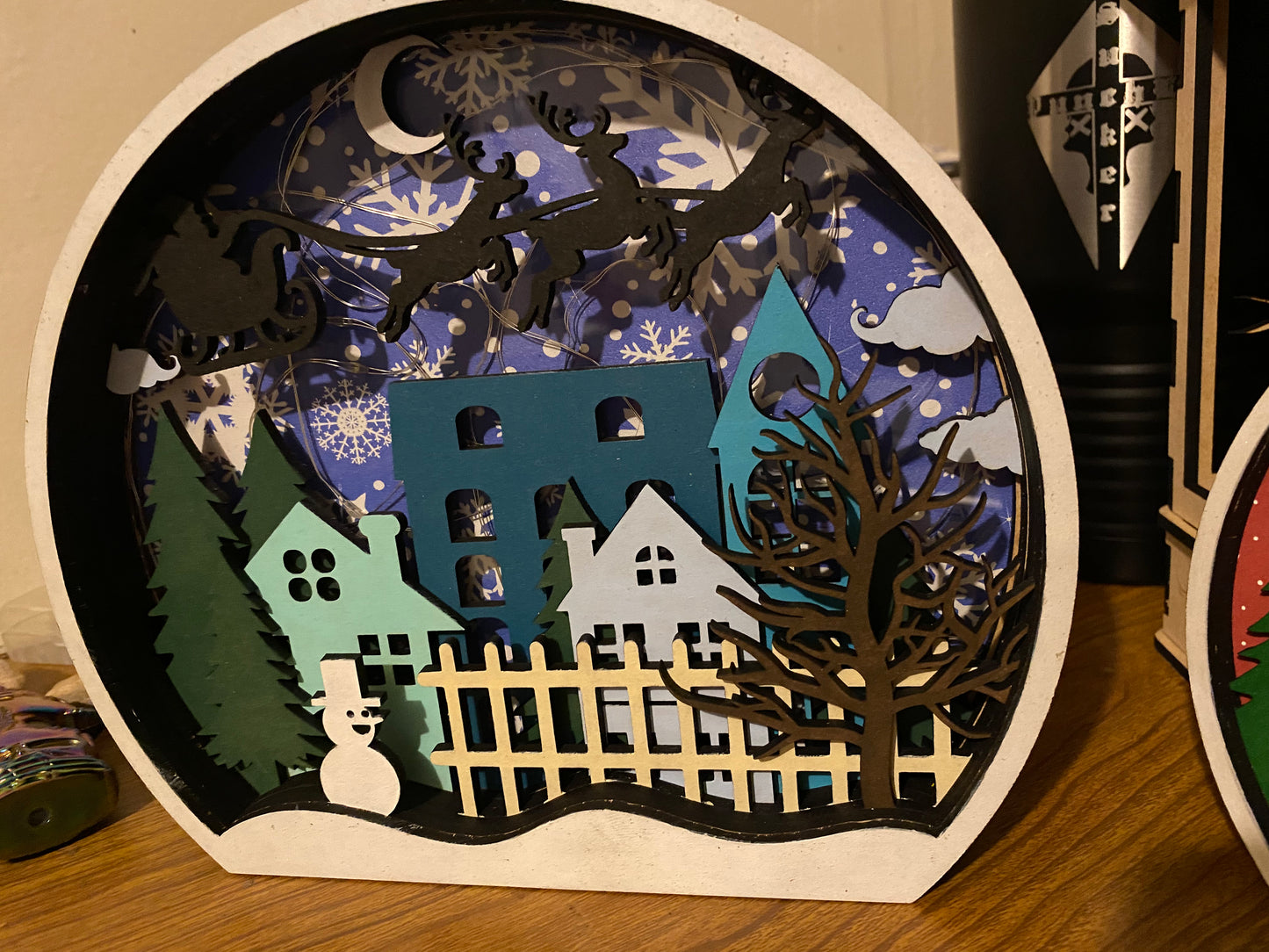 Christmas 8 Layer Light Up Snow Globe