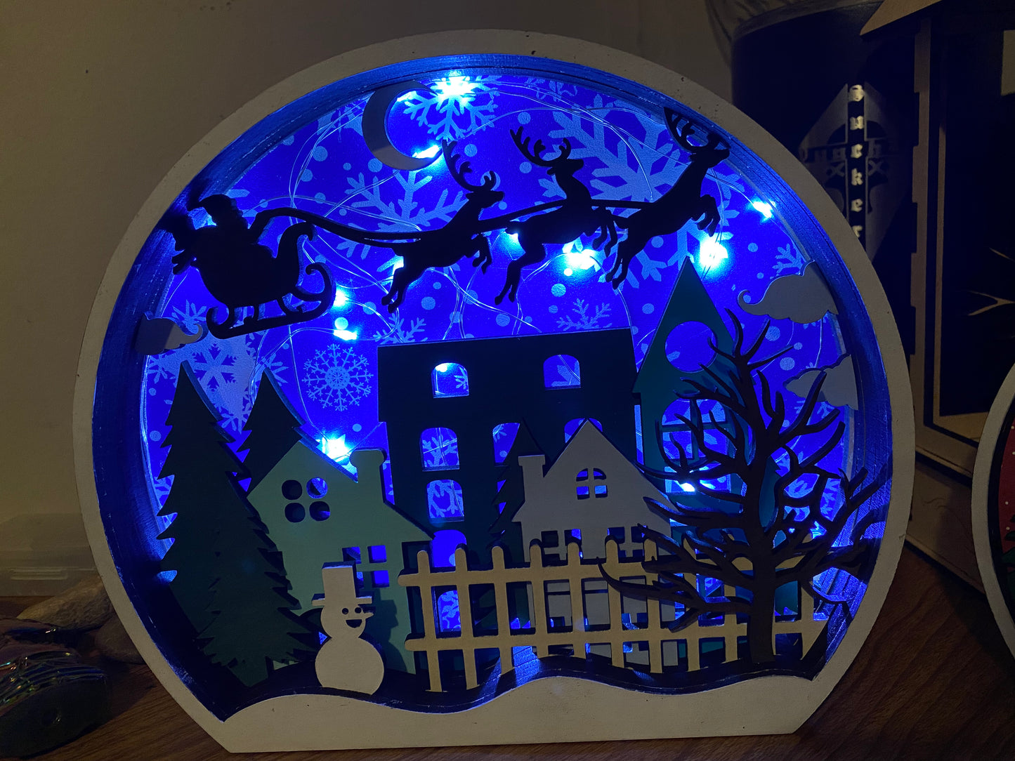 Christmas 8 Layer Light Up Snow Globe