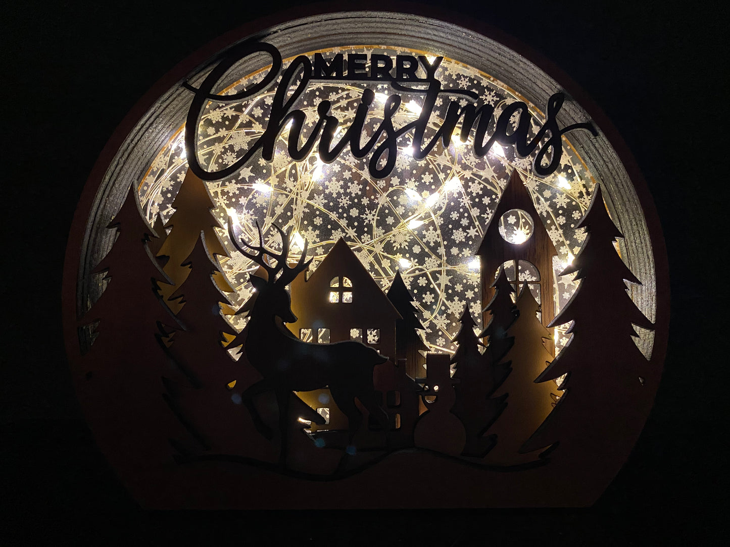Christmas 9 Layer Light Up Snow Globe
