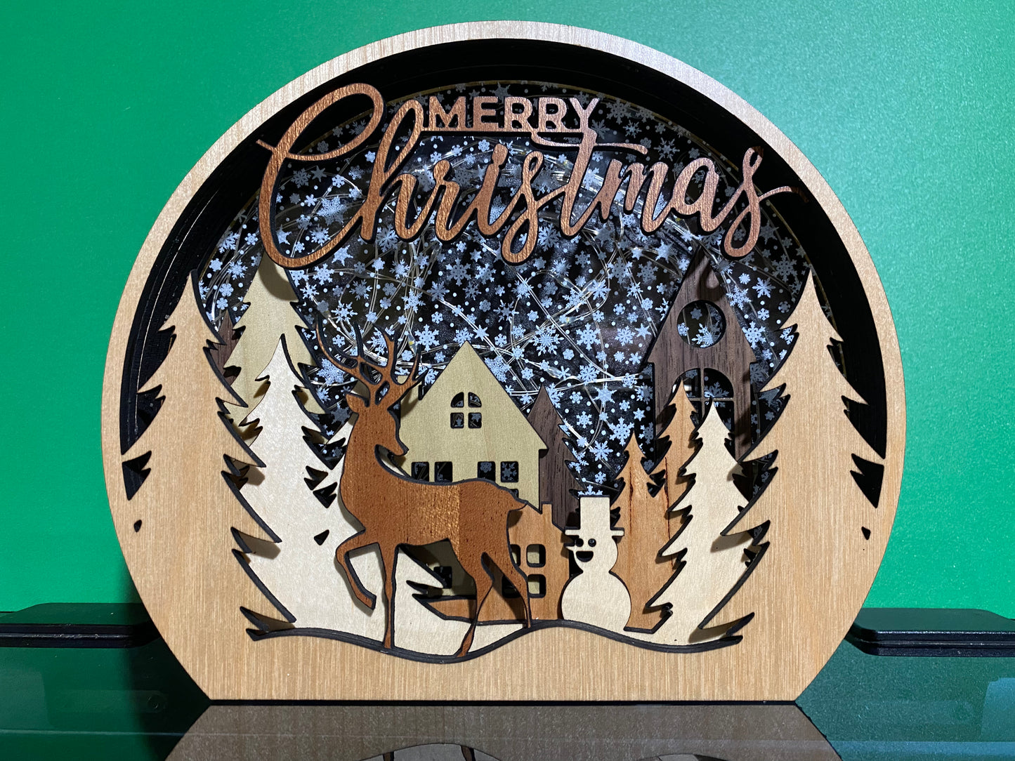Christmas 9 Layer Light Up Snow Globe