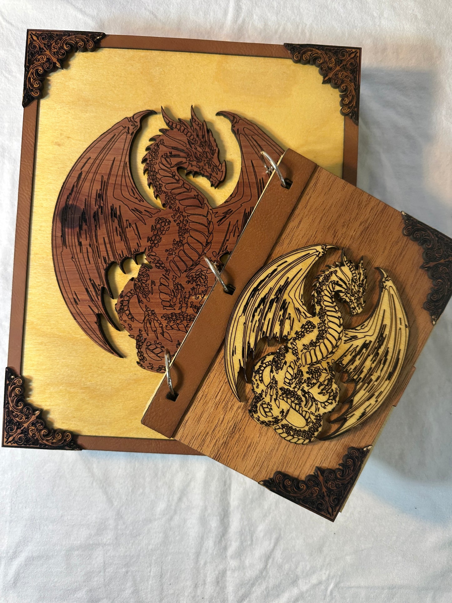 Dragonforge Wyrmkeeper’s Hoard Leatherette Embellished Dice Rolling Tray & Campaign Journal Set