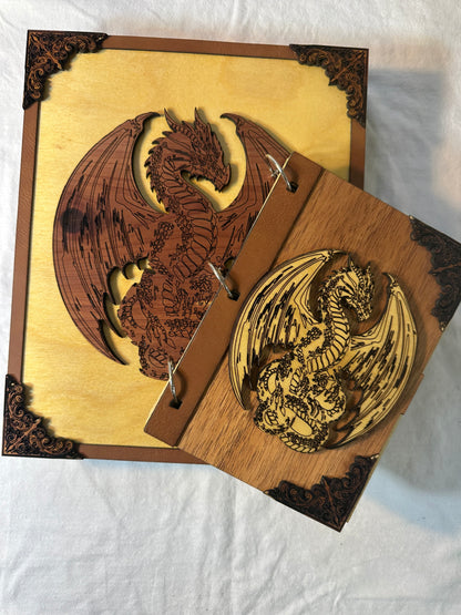 Dragonforge Wyrmkeeper’s Hoard Leatherette Embellished Dice Rolling Tray & Campaign Journal Set