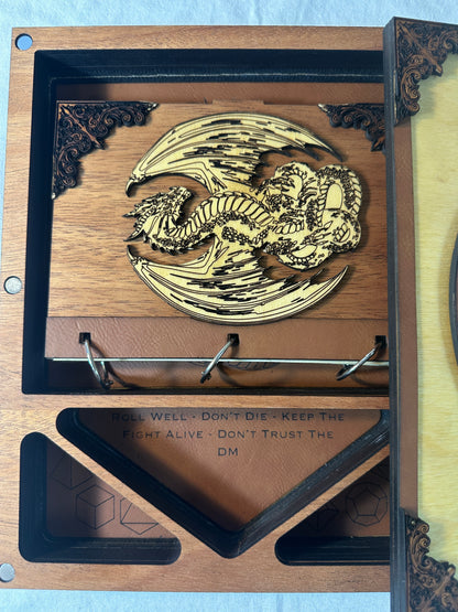 Dragonforge Wyrmkeeper’s Hoard Leatherette Embellished Dice Rolling Tray & Campaign Journal Set