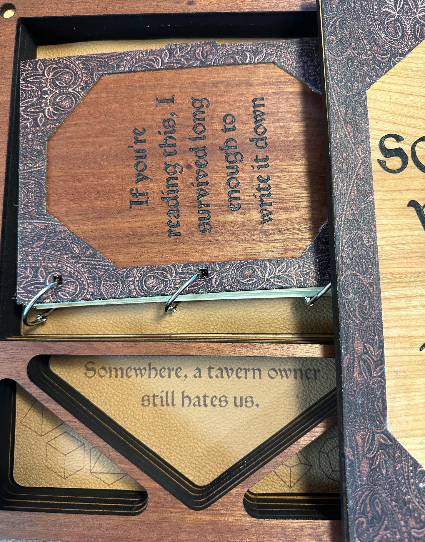 Dragonforge Wyrmkeeper’s Hoard Leather-bound Dice Rolling Tray & Campaign Journal Set
