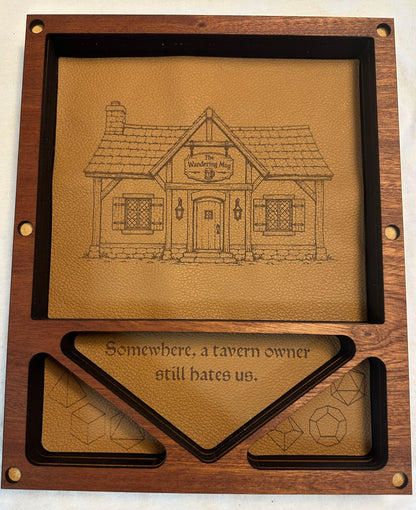 Dragonforge Wyrmkeeper’s Hoard Leather-bound Dice Rolling Tray
