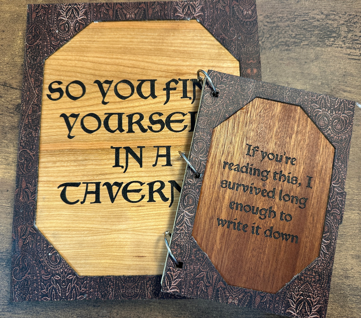 Dragonforge Wyrmkeeper’s Hoard Leather-bound Dice Rolling Tray & Campaign Journal Set