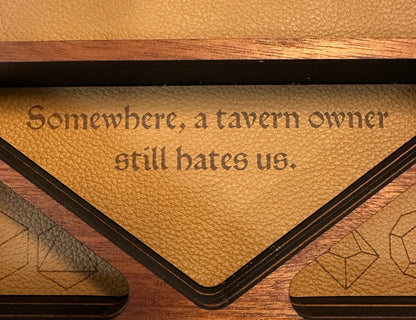 Dragonforge Wyrmkeeper’s Hoard Leather-bound Dice Rolling Tray