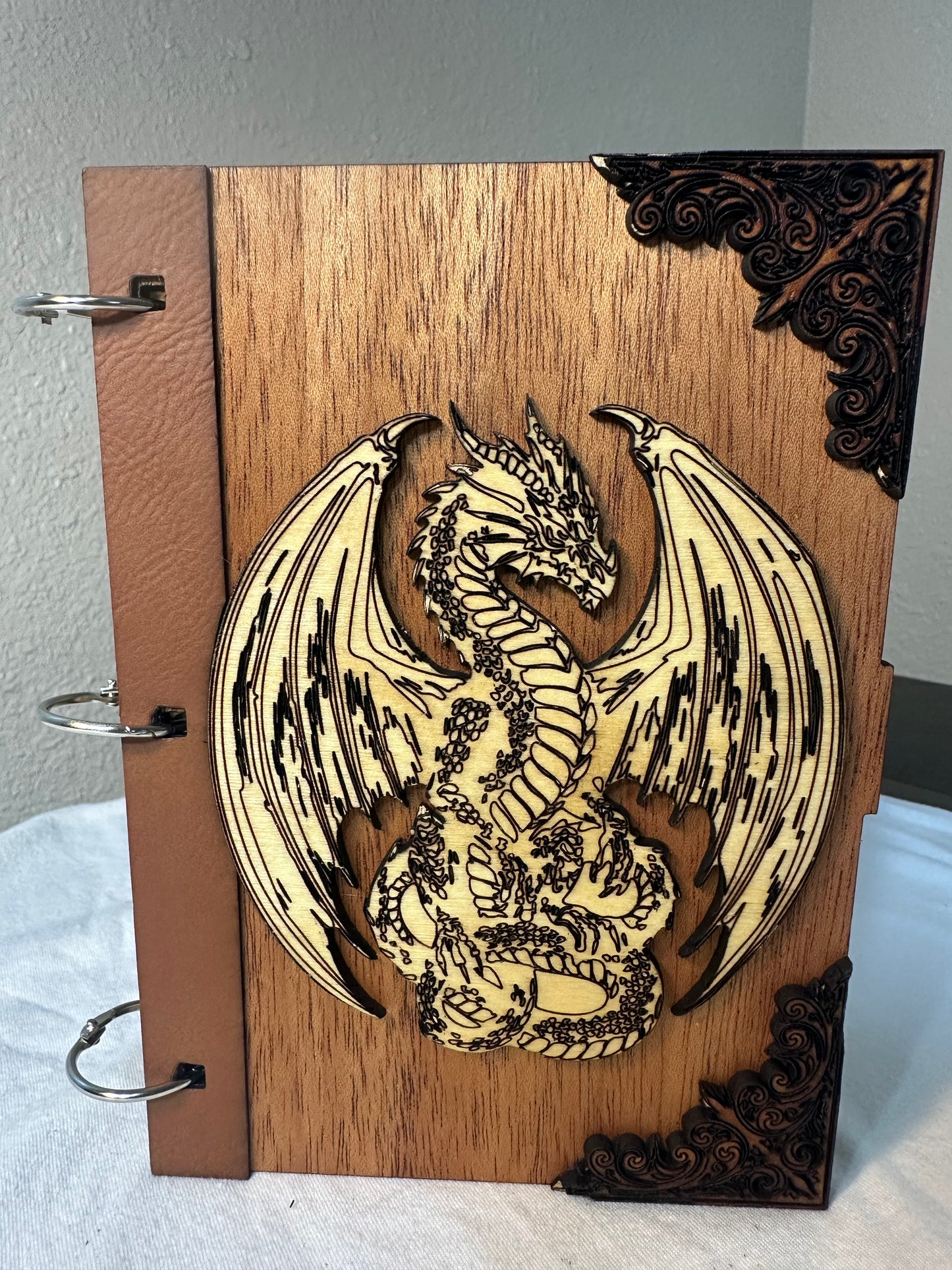 Fantasy 3D Laser Engraved TTRPG Player or DM/GM Adventure Notebook Journal