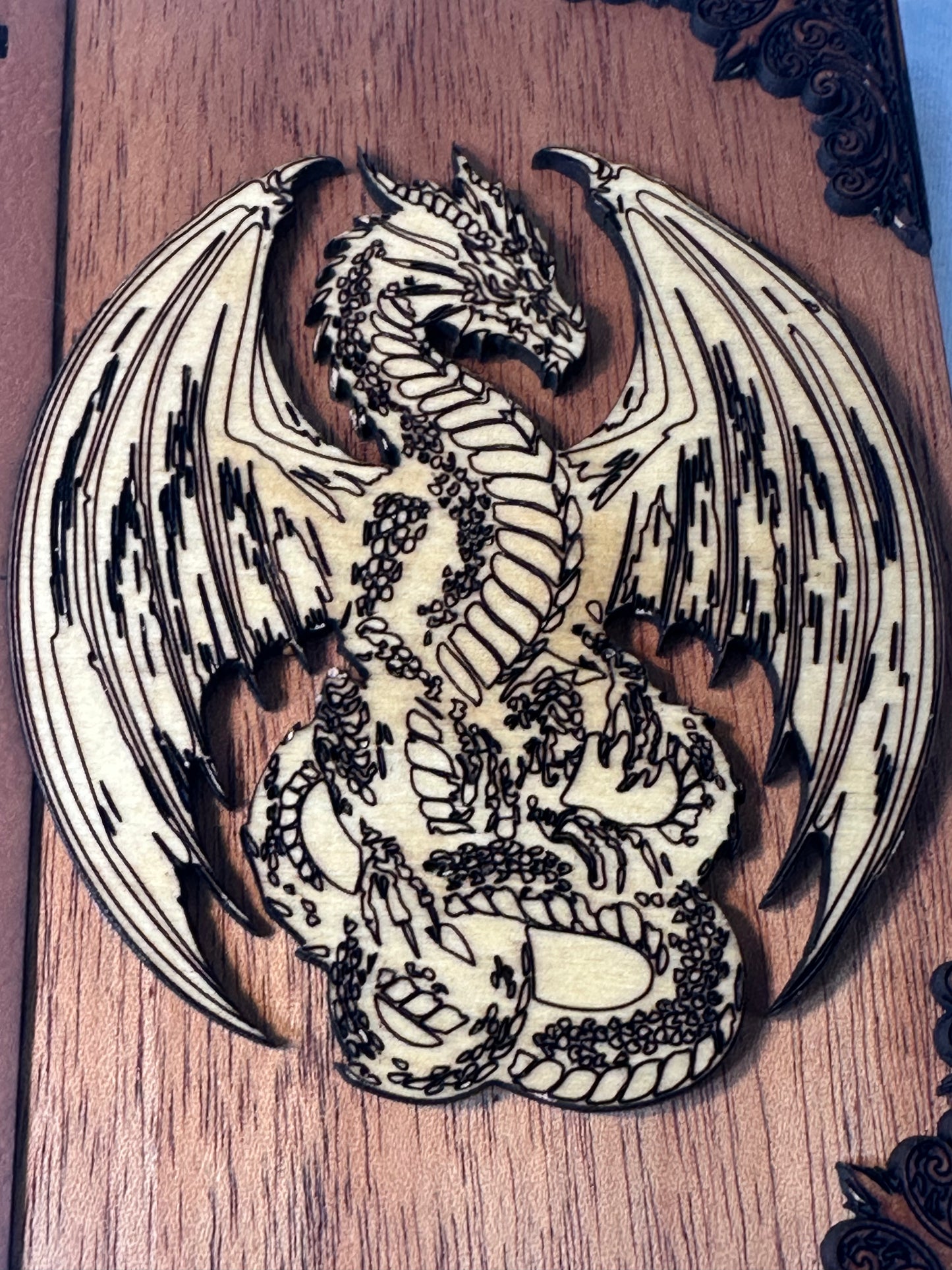 Fantasy 3D Laser Engraved TTRPG Player or DM/GM Adventure Notebook Journal