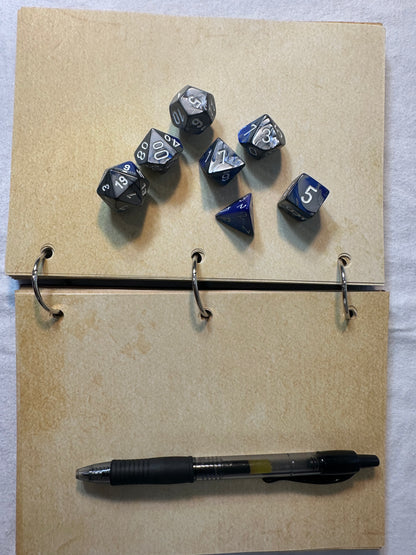 Fantasy 3D Laser Engraved TTRPG Player or DM/GM Adventure Notebook Journal