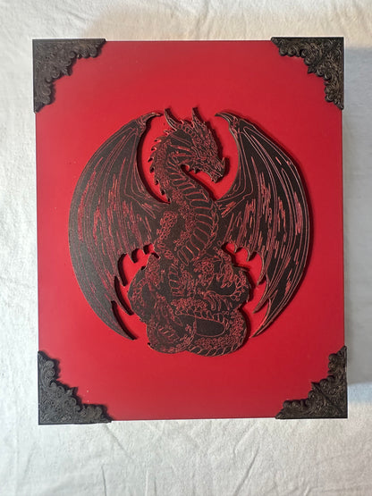 Laser Cut and Engraved Wooden Dice Rolling Tray for DnD