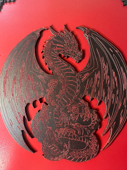 Laser Cut and Engraved Wooden Dice Rolling Tray for DnD
