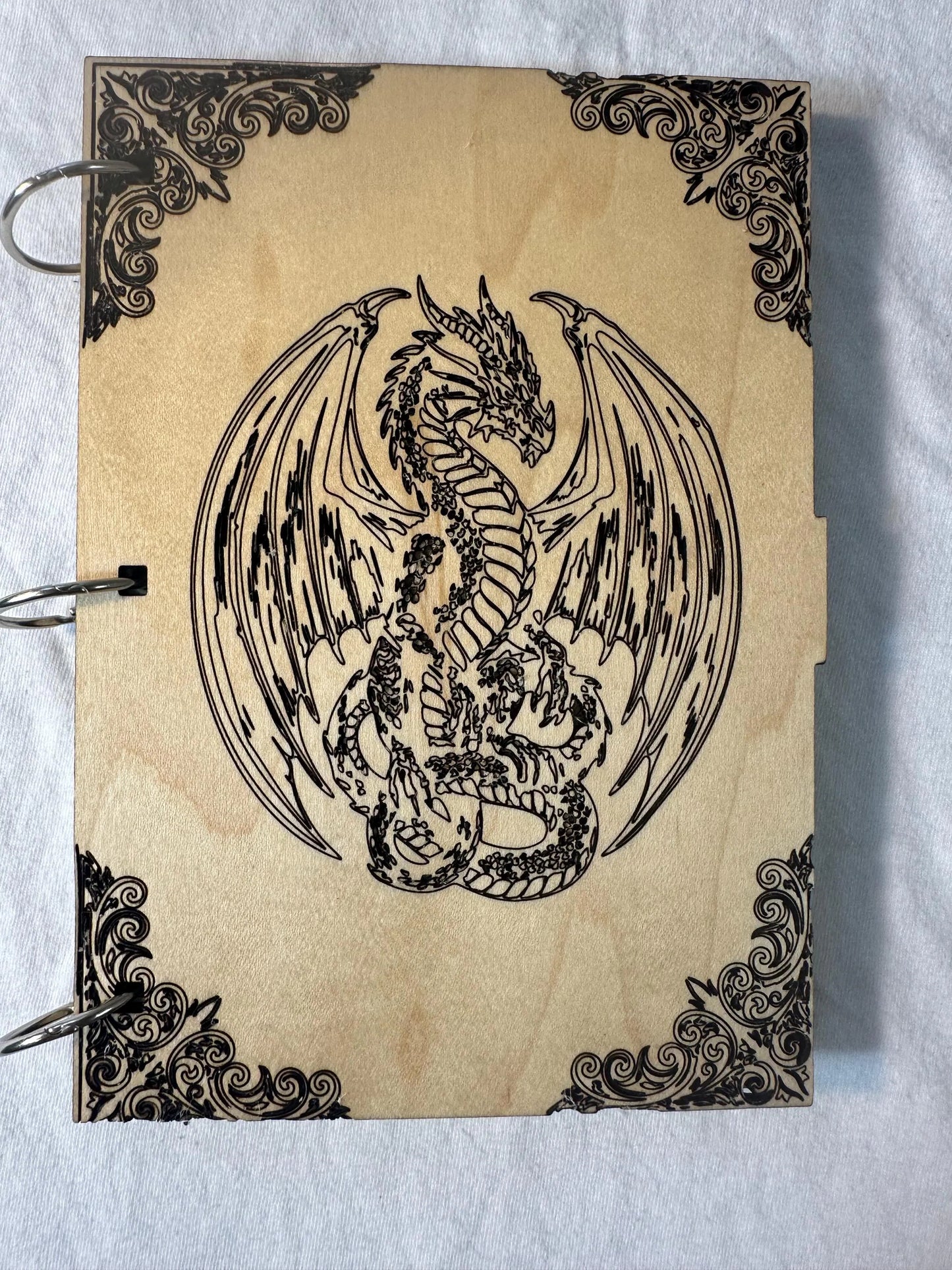 Fantasy Laser Engraved TTRPG Player or DM/GM Adventure Notebook Journal