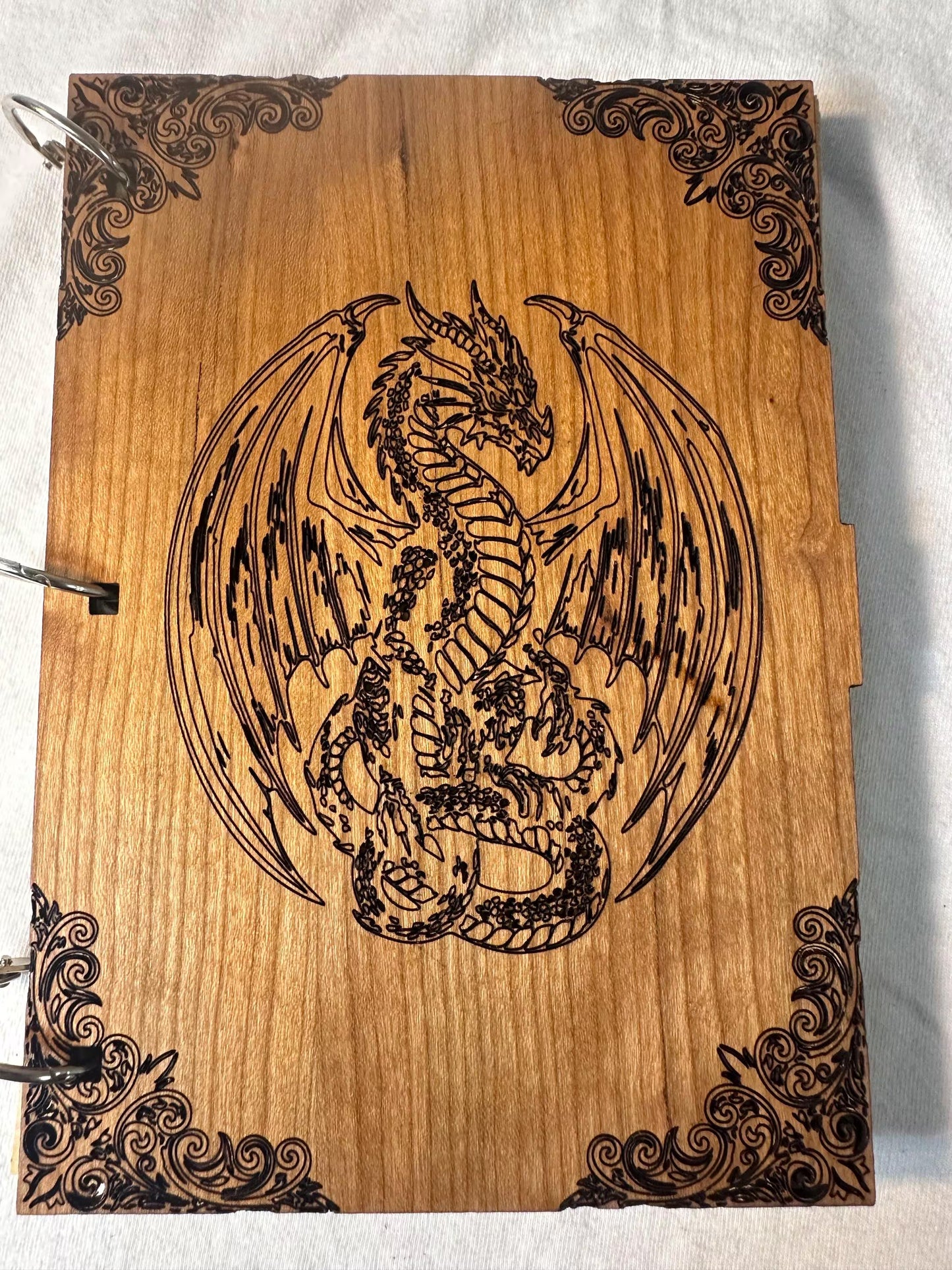 Fantasy Laser Engraved TTRPG Player or DM/GM Adventure Notebook Journal