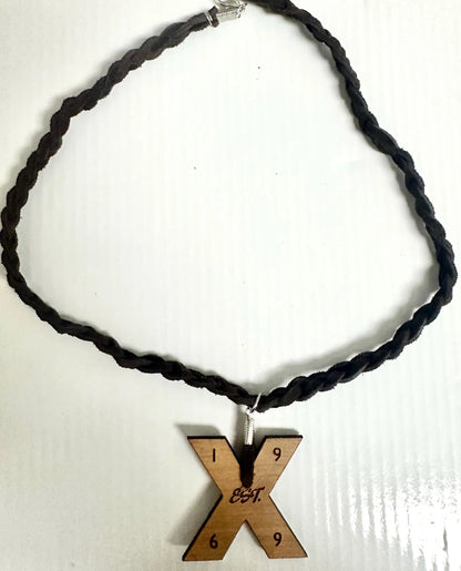 GenX Boho Style Leather and Wood Necklace & Earrings Set