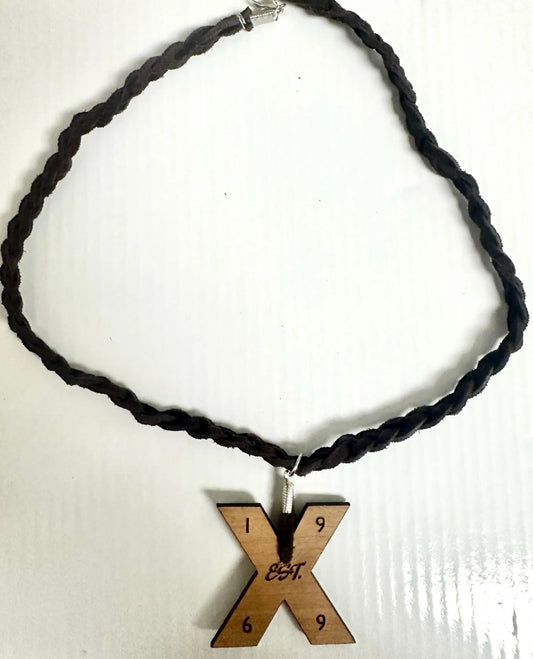 GenX Boho Style Leather and Wood Necklace & Earrings Set