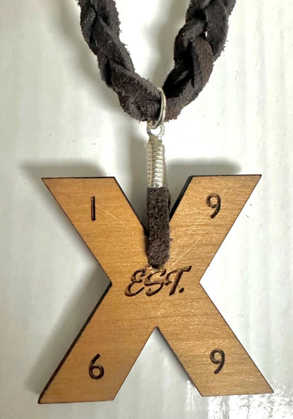 GenX Boho Style Leather and Wood Necklace & Earrings Set