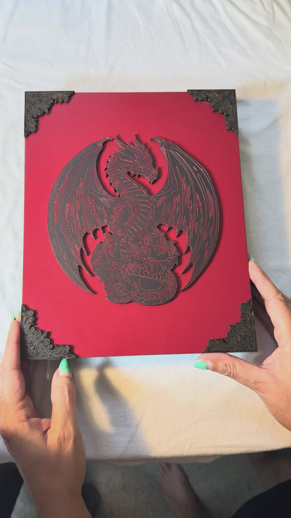 Laser Cut and Engraved Wooden Dice Rolling Tray for DnD