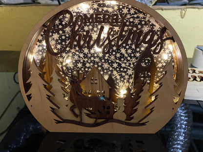 Christmas 9 Layer Light Up Snow Globe