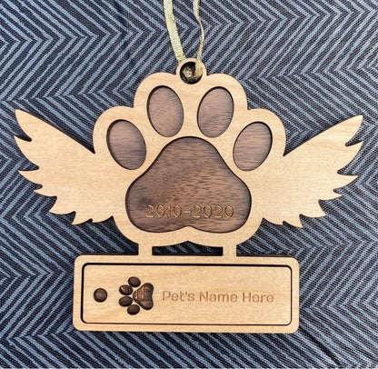 Pet Memorial Ornament/Hanger With Bonus Keychain
