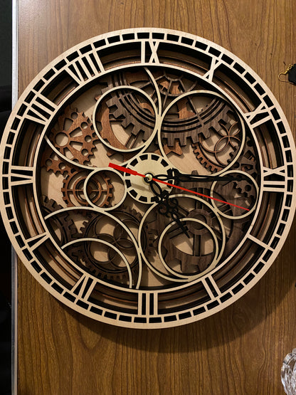 Steampunk Style 5 Layer Clock