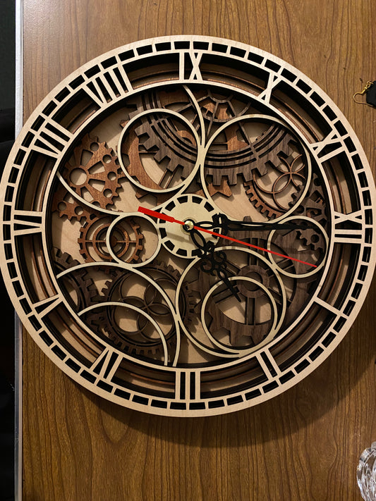 Steampunk Style 5 Layer Clock