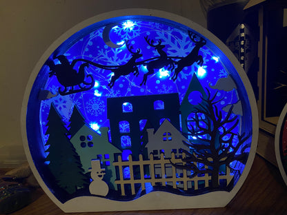 Christmas 8 Layer Light Up Snow Globe