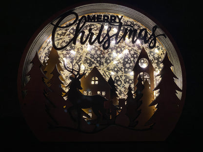 Christmas 9 Layer Light Up Snow Globe