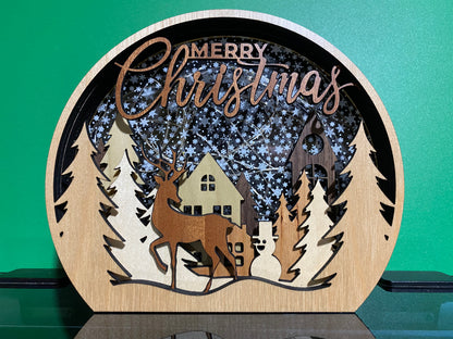 Christmas 9 Layer Light Up Snow Globe